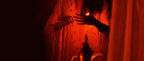 Woman holding candle